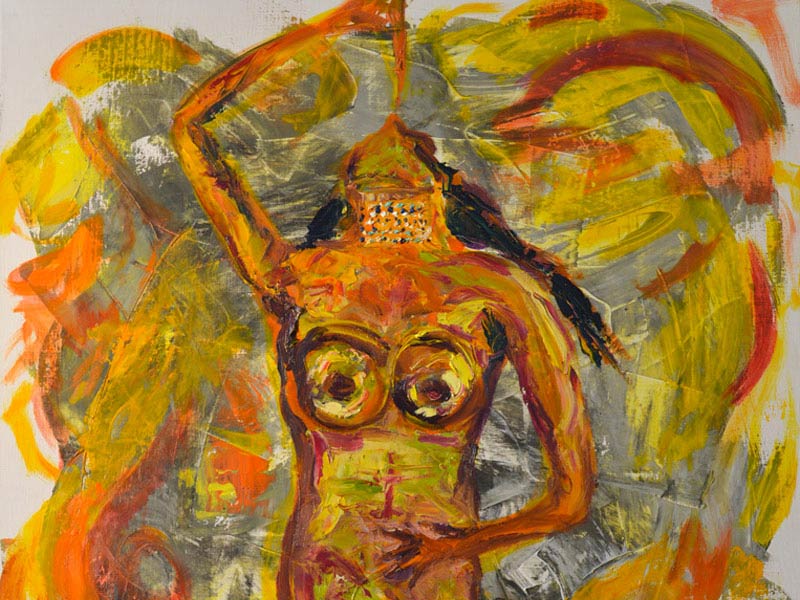 Eva March — L FREEDOM GOLD — 116x90 cm