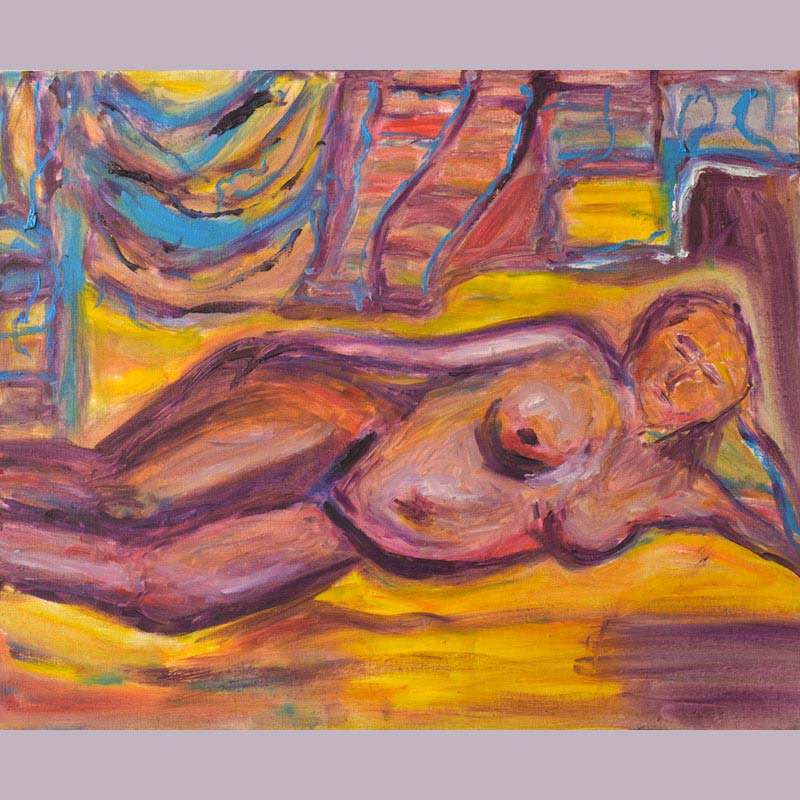 Eva March — NU ALLONGE — 73x60 cm