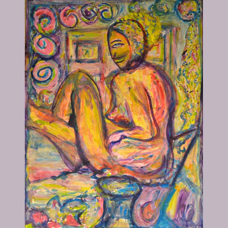 Eva March — LE NU ROSE — 65x80 cm