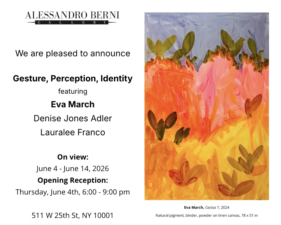 EVA MARCH - Gesture, Perception, Identity - Alessandro Berni Gallery, New York 2026
