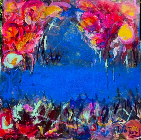 Eva March, Abysses 2, 2023, Oil on linen canvas, 80 x 80 cm.