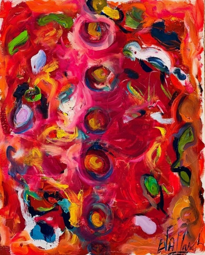 Eva March, Chakras, 2020, Mixed technique, 92 x 73 cm.