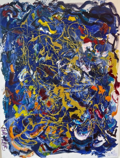 Eva March, Deep View, 2019, Mixed technique, 116 x 89 cm.