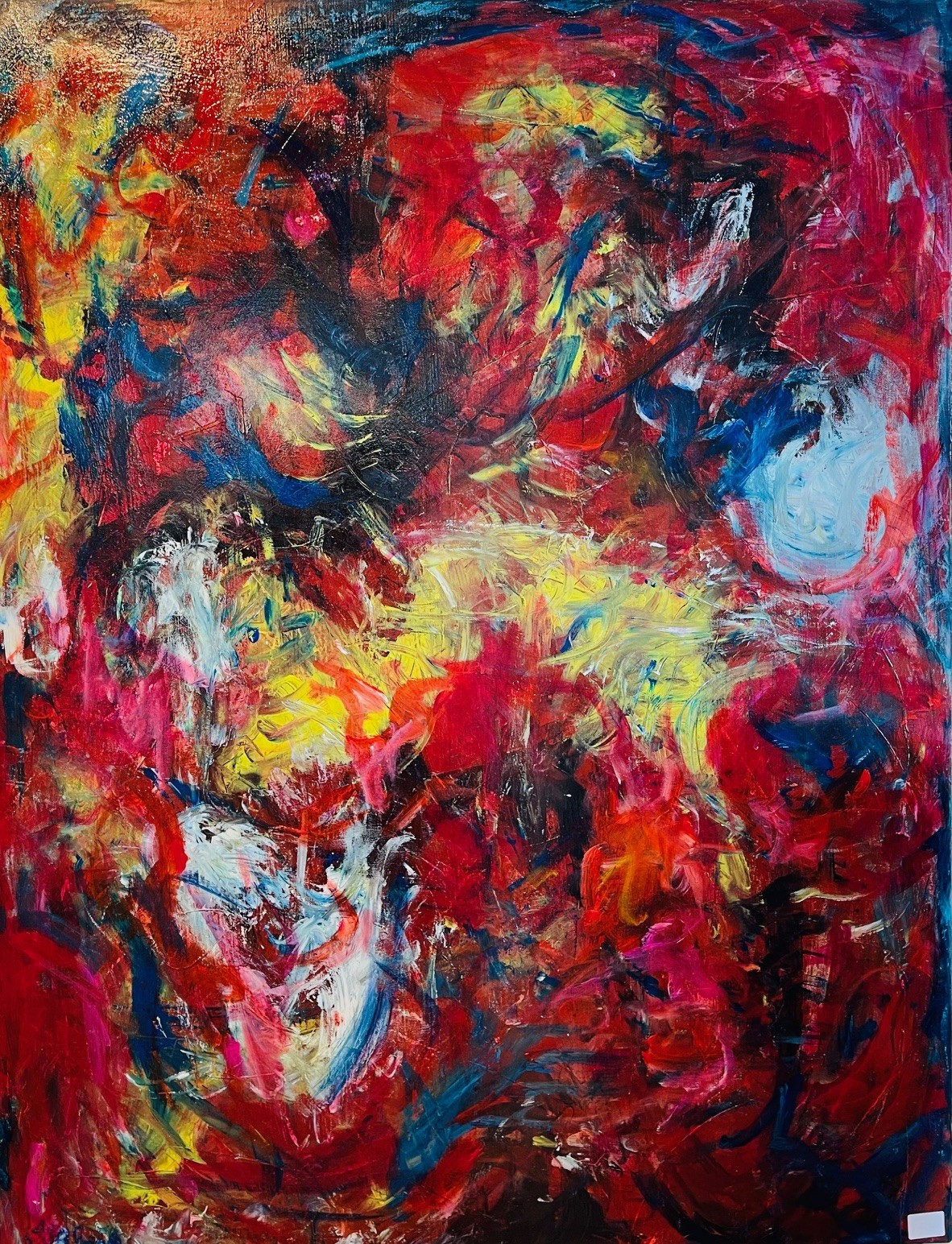 Eva March, Eruption, 2019, Oil on linen canvas, 116 x 89 cm.