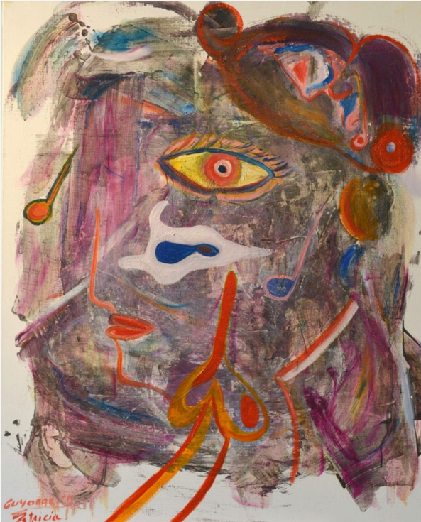 Eva March, L’Oeil, 2019, Acrylic oil on linen canvas, 100 x 81 cm.