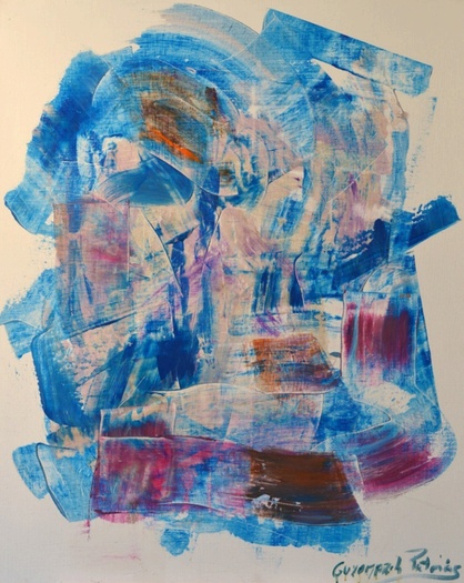 Eva March, Lactranslud, 2014, Acrylic oil on linen canvas, 100 x 81 cm.