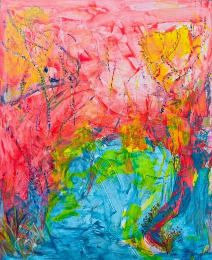 Eva March, Power Nature, 2023, Mixed technique, 195 x 130 cm.