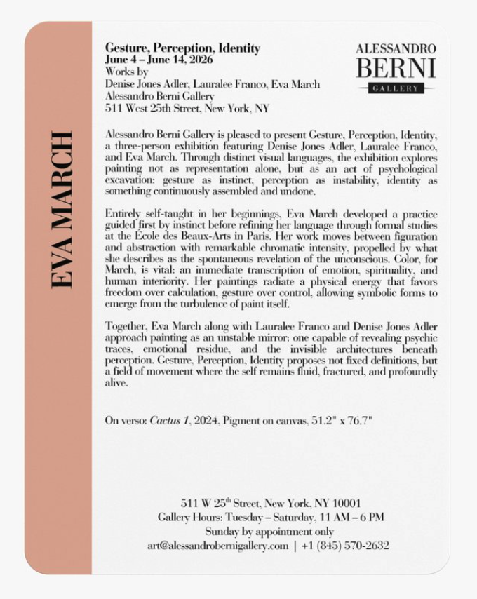 Gesture, Perception, Identity - Alessandro Berni Gallery, New York